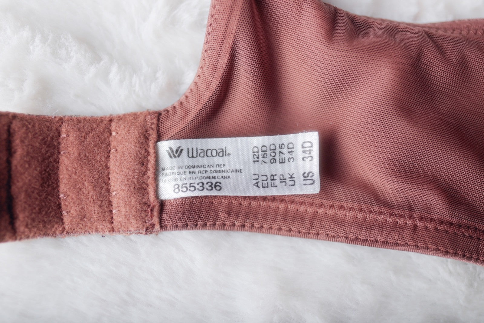 Wacoal Elevated Allure 855336 Unlined Sheer Breathable Underwire Bra Brown 34D