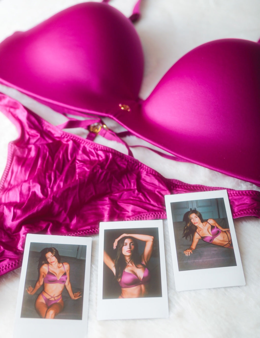 Victoria's Secret 38D So Obsessed Wirefree Wireless T-shirt Bra and Very Sexy Strappy Thong Set Raspberry Cooler